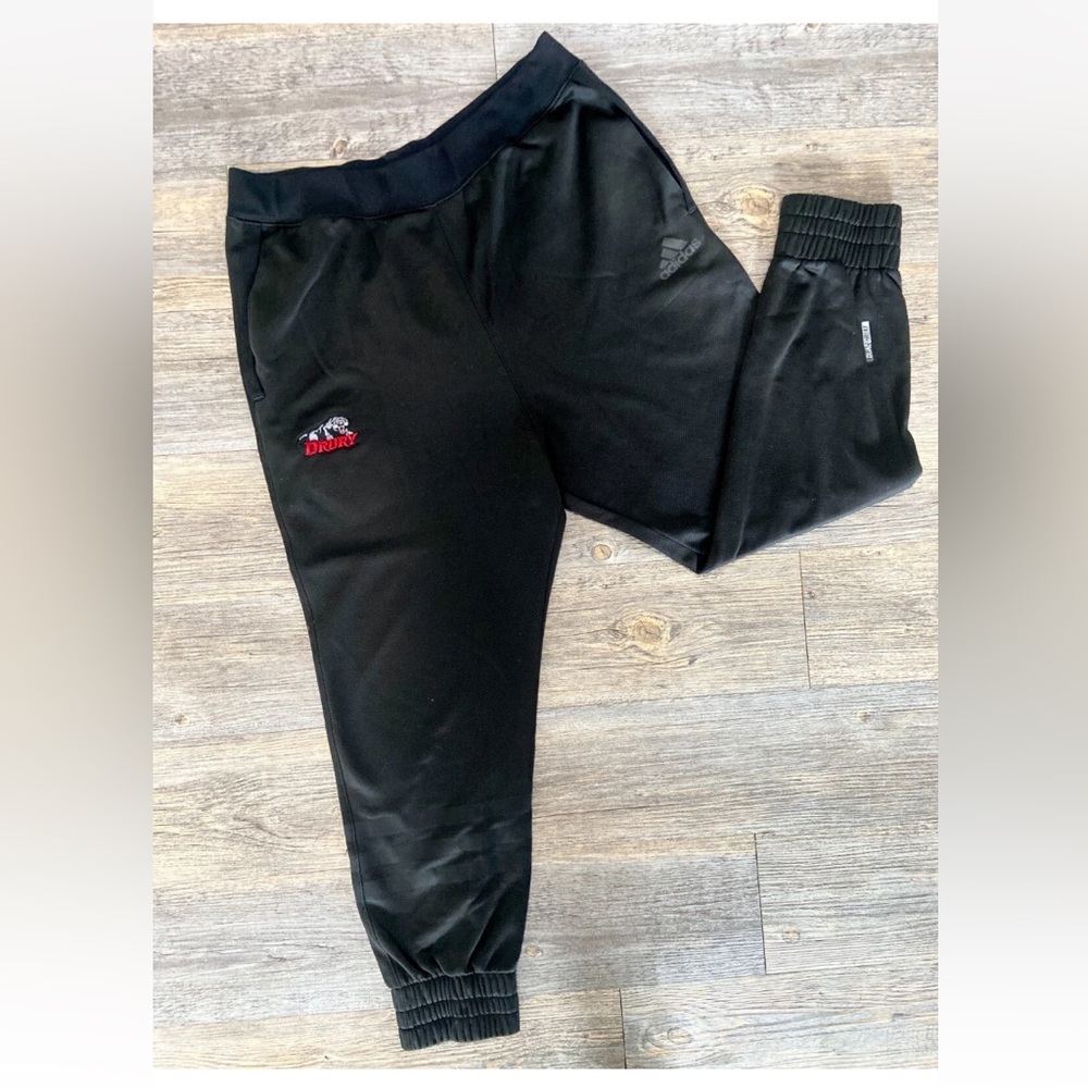Adidas L Joggers Large Dual Threat Black Athletic Pants Drury Panthers Men